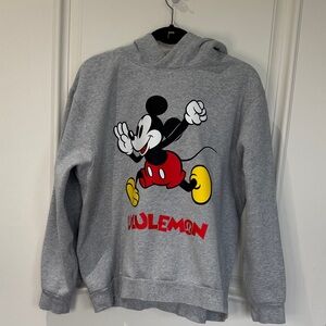 Men’s  Disney Grey Mickey Graphic Hoodie Sweatshirt